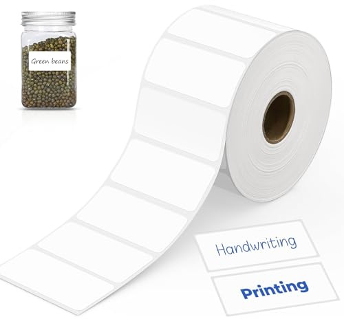 ilauke 1 000 självhäftande adressetiketter, klisteretiketter på rulle klisteretiketter klistermärken prisklistermärken 90 mm x 40 mm