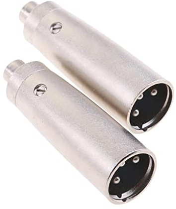 2x XLR Male to RCA Female Plug 3Pin Audio Cable Microphone DJ Adapter