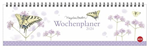 Marjolein Bastin: Wochenquerplaner 2024. Übersichtlicher Umklapp-Kalender 2024 mit zarten Naturillustrationen. Kalender für Schreibtisch oder Wand mit Wochenkalendarium.