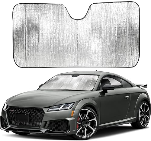 EcoNour Accordion Car Windshield Sun Shade | Car Sun Visor to Protect Harmful UV Rays | Foldable Automotive Windshield Sunshades | Window Sun Blocker to Keep Your Vehicle Cool & Comfort - 58 x 28