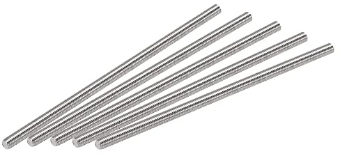 sourcing map 15Stk. Vollgewindestange 304 Edelstahl Rechtsgewinde M3-0,5 Gewindesteigung M3 x 70mm