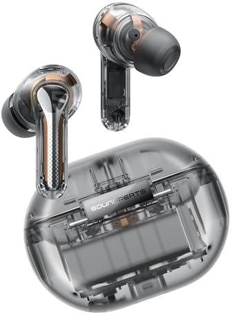 SoundPEATS Capsule3 Pro Auriculares Inalámbricos, Auriculares Bluetooth de Hi-Res Audio con LDAC, Auriculares Híbridos con Cancelación Activa de Ruido, 6-Mic para Llamadas, Modo de Juego, Total 52 H
