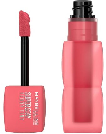 Maybelline New York Super Stay Teddy Tint, Up To 12 Hour Blurred Matte, Plush Comfort, Longwear, Transferproof, Vegan, 8 Buildable Lip Shades