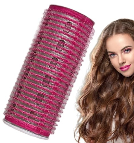 Bigoudis chauffants simples, rouleau à cheveux électrique, simple portable chauffant à piles - Outil de coiffure avec pince auto-agrippante pour frange, cheveux courts, cheveux moyens