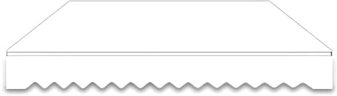 Tende da Sole Retrattile Impermeabile di Ricambio, Tessuto in Poliestere per Tende da Sole per Finestre, Porte, Terrazze e Balconi(White,13x8ft/400x250cm)