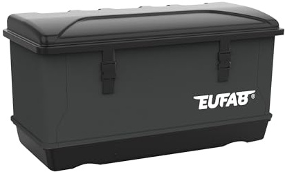 EUFAB 11651 - Caja de Transporte para portabicicletas (350 L), Color Negro
