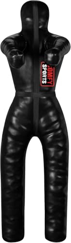 Comfy Manichino per arti marziali miste per adulti, per BJJ, Judo Wrestling, posizione in piedi, brasiliano, JIU Jitsu, MMA, sparring, autodifesa, allenamento MMA, non riempito (Black, 170 cm)