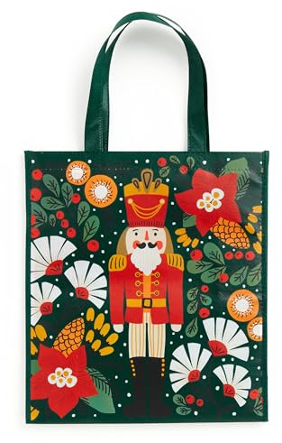 Galison Merry Nutcracker Reusable Shopping Bag