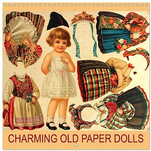CHARMING OLD PAPER DOLLS (Wall Calendar 2026 12 x 24 / 30 x 60 cm (open)) CALVENDO 12 Month Wall Calendar