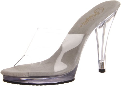 PleaserFla401/c/m - Scarpe con Tacco donna, Trasparente (Clear), 39 1/3