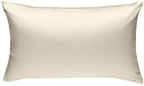 Bettwaesche-mit-Stil Mako-Satin Baumwollsatin Bettwäsche Uni einfarbig zum Kombinieren (Kissenbezug 40 cm x 60 cm, Natur) viele Farben & Größen