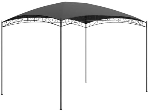 vidaXL Pavillon Gartenzelt Partyzelt Sonnenschutz Festzelt Pergola Überdachung Gartenpavillon Bierzelt Terrasse 3x4x2,65m Anthrazit 180g/m²