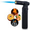 HONEST Blow Torch Sleek Adjustable Butane Torch Cooking Torch Lighter Camping Home Use Welding Culinary Chef Coal Cocktail etc (Black)
