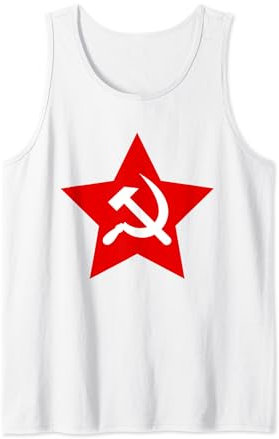 CCCP T-shirt rouge étoile marteau et faucille Union soviétique Débardeur