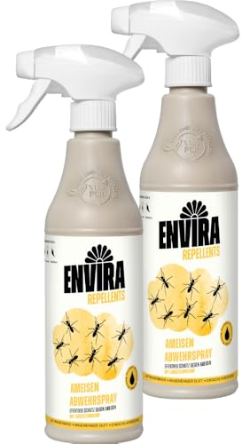 Envira Ameisenspray 2 x 500 ml - effektives Mittel gegen die Wegameisen | Ameisen Spray mit Langzeitwirkung gegen Pharaoameisen - für Wohnung, Balkon, Terrasse und Garten loswerden