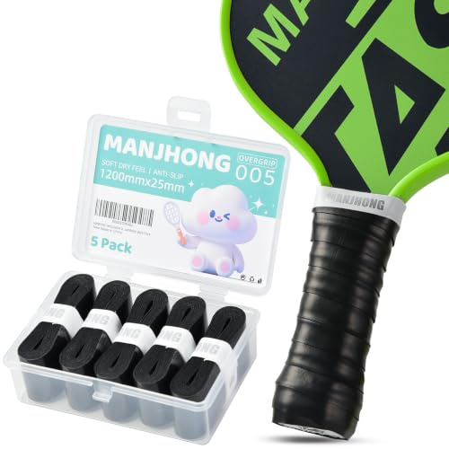 MANJHONG 005 Tennis Grip Padel Overgrip Squash Badminton Racket Handle Tape | Comes in a Storage Box, Soft Surface, Non-Slip, Great Sweat Absorption, Suitable for All Types of Rackets