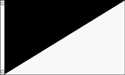 AZ FLAG Flagge Weisser und schwarzer Schiedsrichter 90x60 cm 2 Ösen | Für innen und außen Motorsport Rennleitung Rot und Gelb dekorative Flagge doppelte Nähte und verstärkte Kanten mit Metallösen