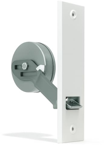 markiso® 1x Rollladen Gurtwickler Unterputz 105 mm Lochabstand [Made in Germany] mit Blende in Weiß, Aufwickler für Maxigurte bis 23 mm, Einlassgurtwickler