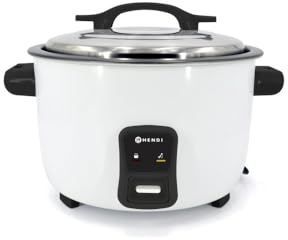 HENDI Riskokare, varmhållningsfunktion, 23 koppar torrris, mätkopp och rissked, 230 V, 1550 W, ø 380 x (H) 240 mm, aluminium, 4,2 l