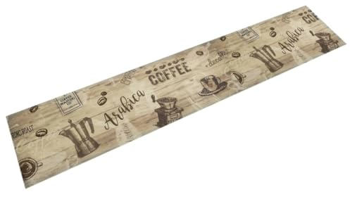 ZEYUAN Küchenteppich Waschbar Kaffee Braun 60x300 cm Samt, Teppich Küche, Küchenläufer, Läufer Küche, Teppich Für Die Küche, Teppich Läufer - 4005580