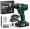 Sundpey Cordless Drill 21V Electric Screwdriver - Power Drills Driver Set with 2 Batteries 2.0Ah, 45N.m Max, 18+1 Torque, LED Light, Spirit Level, 2 Speed Battery Drill for Home and DIY