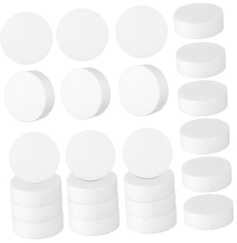 Lurrose High-Density White Foam Cylinders for Crafts, Easy to Shape and Resistant to Crumbling, for Creating Floral Arrangements and Decorative Carving in Art Projects