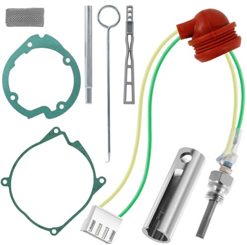 Dandelionsky Diesel Heater Glow Plug Repair Kit, 12V 24V 5KW 8KW Parking Diesel Heater Glow Ignition Plug Kit with Filter, Ceramic Glow Plug With Removal Fitting Tool for Eberspacher D2 D4, D4S