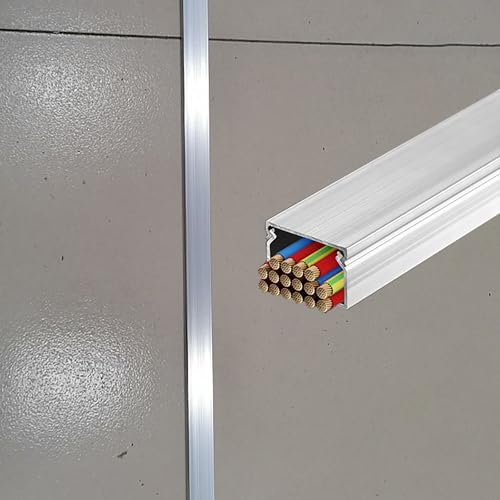 Kabelkanal Kabelschlauch Kabelmanagement Quadratischer Netzkabelkanal Für Boden, Wand, 1, 2 Stück, 3, 5 Stück, Kabelmanagement-Lösungen Für Stromkabel-Versteck, Wasserdichtes Verlängerungskabel-Schutz