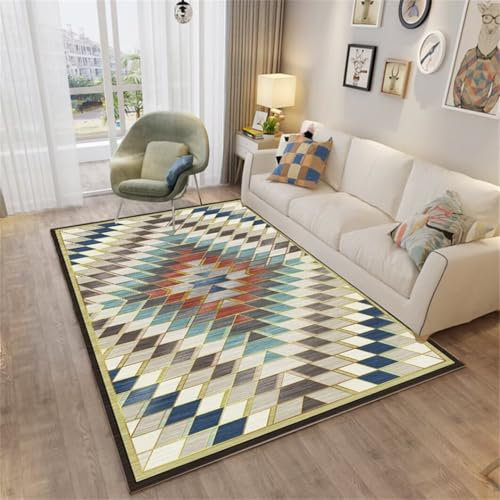 DJHWWD Kuche Teppich Modern Auslegware Kinderzimmer Rechteckiger Schlafzimmerteppich, angenehm zu begehen, Rutschfester Restaurantteppich tepiche für Schlafzimmers Kinderteppich 80X120CM