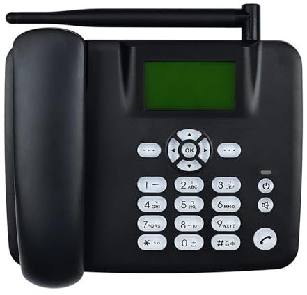 Pgkog Gsm Home Telephone In Black, Wireless Sim Card Classic Desk Phone, Caller Id, Redial, Fixed Telephone For Home Office Hotel, Wireless Quad Band Gsm Desk Phone(850/900/1800/1900mhz)