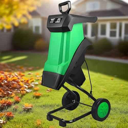 TozMvi Trituradora De Ramas De árboles para Jardín, Trituradora De Ramas De Jardín, Trituradora De Madera Eléctrica De 2400 W con Bolsa Recolectora De 50 L, Trituradora De Hojas
