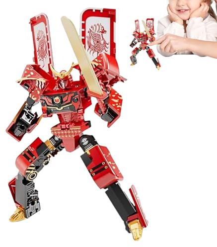 Verwandelndes – Roboter-Actionfiguren-Spielzeug, verwandelndes für kreative, pädagogische Blöcke, einfach zu verwendendes fantasievolles Spielwerkzeug, Bauspielzeugzubehör für Partys, Sammler