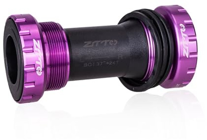 YUTZRIQP Boîtier de pédalier fileté for VTT BSA BC1,37 x 24 Dents for vélo de Route BB68/73 mm Φ34,798(Purple)