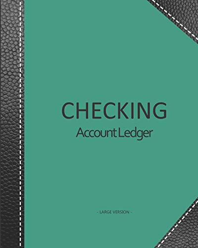 Checking account ledger - Large version: Checkbook log | Checkbook register notebook | Personal Checking Account Balance Register | 101 pages, 8x10 ... black leather imitation cover reinforcement