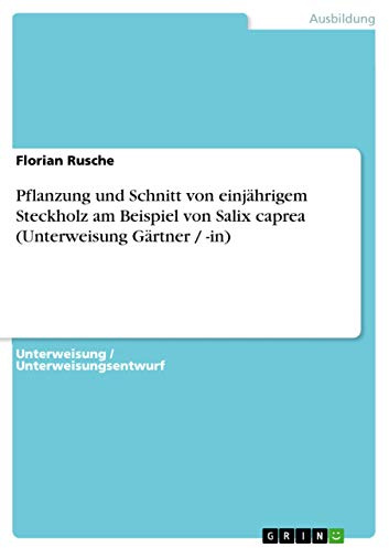 Pflanzung und Schnitt von einjährigem Steckholz am Beispiel von Salix caprea (Unterweisung Gärtner / -in)