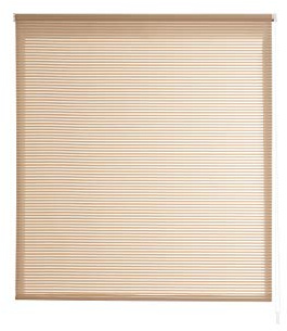 Estoralis | Robert | Estor Enrollable Diseño Moderno | Translúcido Rayas | Beige | 130 x 195 cm (Ancho/Alto) Tamaño Tela 127 x 190 cm | Estores para Ventanas y Puertas
