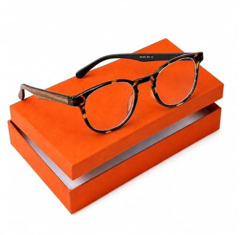 SILAC – Lunette Loupe Homme et Femme – 7302 – Brun Écaille – Polycarbonate Ovale – Branches Flex Imitation Bois – Grands Verres – Étui Inclus – Dioptrie +1,25