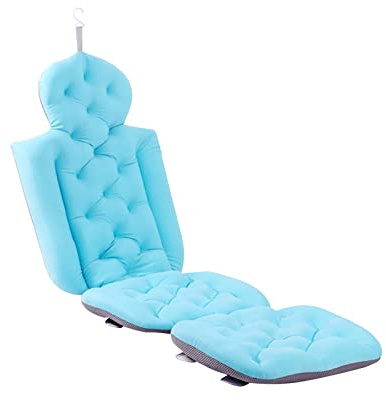 Fenteer Badekissen Komfortables Badewannenkissen Ganzkörpermatte für SPA Badezimmer, Blau