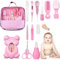Idota Babypflege Set 13 teiliges Neugeborene Pflegen Kit Erstausstattung Pflegeset (Rosa)
