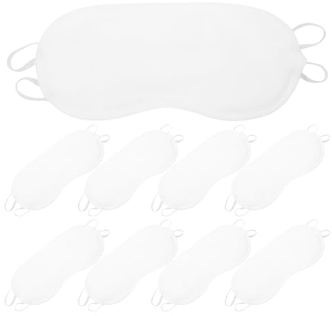 Healvian Masques Pour Les Yeux Jetables Blancs 19X8Cm Lot De 20 Masques Oculaires Respirants Pour Sommeil Sieste Bloque La Lumière Confort Optimal