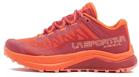 La Sportiva Karacal Woman Cherry Tomato/Velvet, Scarpe da Trail Running Donna, 39.5 EU, Cherry Tomato Velvet, 39.5 EU