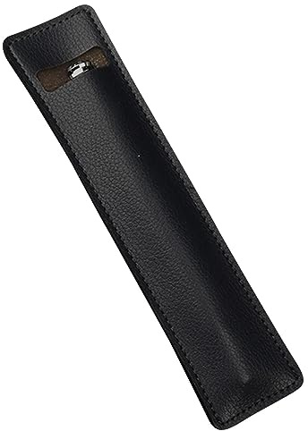 TONGFENG Stifthalter aus Leder, Federmäppchen für Erwachsene, Tragetasche für Stifthalter, Organizer, Schutzhülle für Kugelschreiber, Bleistift, Touchscreen, Zubehör, Schwarz , 1