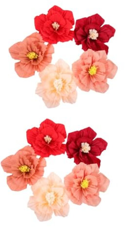 STOBOK 10stücke Künstliche Papierblumen Dekorative Blütenköpfe Für Hochzeiten Partys Und Bastelprojekte Für Und Tischdekoration Festliche Atmosphären Schaffen
