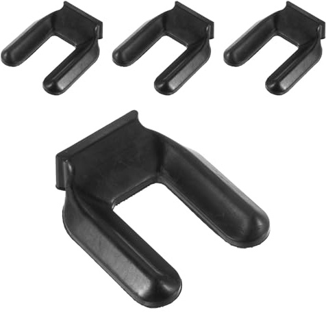 sourcing map Wheel Stoppers, 4 Pcs 7.5cm Furniture Stopper Furniture Wheel Caster Cups Rubber Non-Slip Foot Mats Bed Caster Stoppers for Sofas Beds Hard Floors, Black