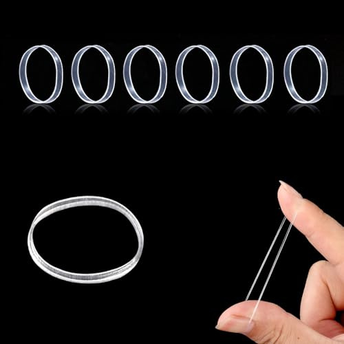Rubber Bands 2000Pcs Transparent Small Rubber Elastic Bands Natural Soft Bands for Tie Dye, Hair Home, Pens, Wedding Hairstyle,Catapults, Bills, Bank Paper, Office Supplies(22mm)