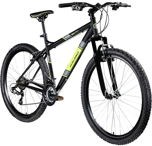 Galano GA270 Mountainbike 27,5 Zoll Fahrrad Hardtail MTB 21 Gänge Damen Herren 160-175 cm V-Brakes (schwarz/grün)