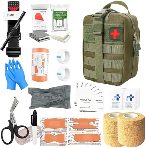 Tactique Sac de Secours,Trousse Tactique,Trc de Premiers soins, Trousse Tactique Vide, Trousse Kit de Premiers Soins Militaires,Sac Molle de Premiers Secours Militaire,Pochette de Sauvetage