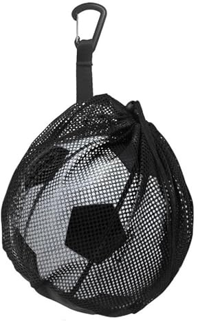 XuananCool 1Pc Mesh Ball Bag, Drawstring Storage Holder | Compact wear-resistant bag for ball storage. Lightweight, portable drawstring design, mesh material.
