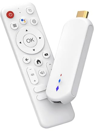 Bewinner ‌Boîtier TV 4K Android 14.0 |Clé de Streaming Intelligente avec Recherche Vocale, 2 Go de RAM et 16 Go de ROM, WiFi Double Bande, Portable pour Les Voyages