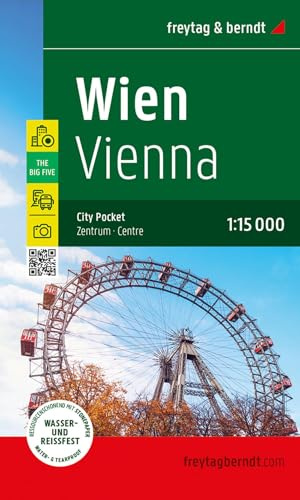 Wien, Stadtplan 1:15.000, freytag & berndt: City Pocket, Innenstadtplan, wasserfest und reißfest (freytag & berndt Stadtpläne)